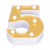 Gold Mirror-Finish Number Sign Lamp Number 5 LED Light Decorative Marquee LED Light Birthday Party