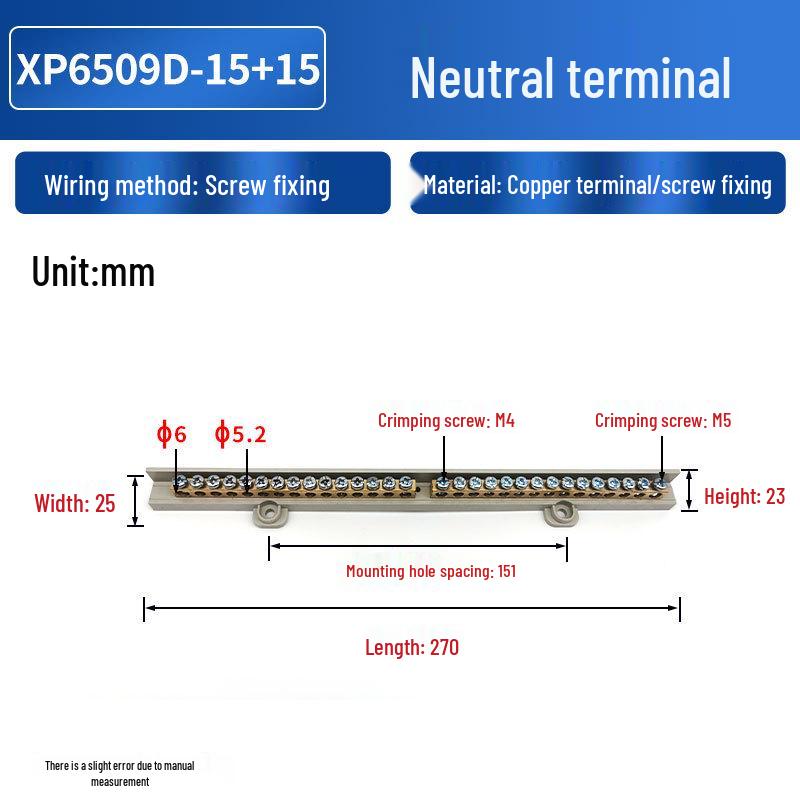 Meilan Zinc-Plated Ground and Terminal Block Screw, Blue/White Copper XP6509D