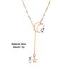 Nuova collana girocollo con ciondolo a forma di stella e luna semplice, semplice collana con ciondolo in lega color oro, collana con catena per donna, gioielli da festa