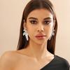 Exaggerated Geometric Leaf Puncture Stud Earrings for Women Fashion Jewelry Cute Accessories