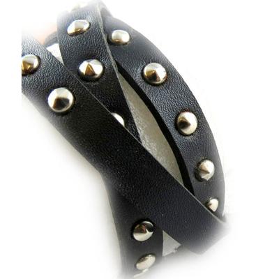 [R6908] - Black 'Authentik' Leather Strap - 4 Turns