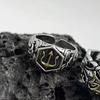 Anello Retro Poseidone Tridente Dorato da Uomo Punk Gotico Rock Hiphop Anello Aperto Gioielli Unisex Fatti a Mano Accessori per Motociclisti Regalo Uomo