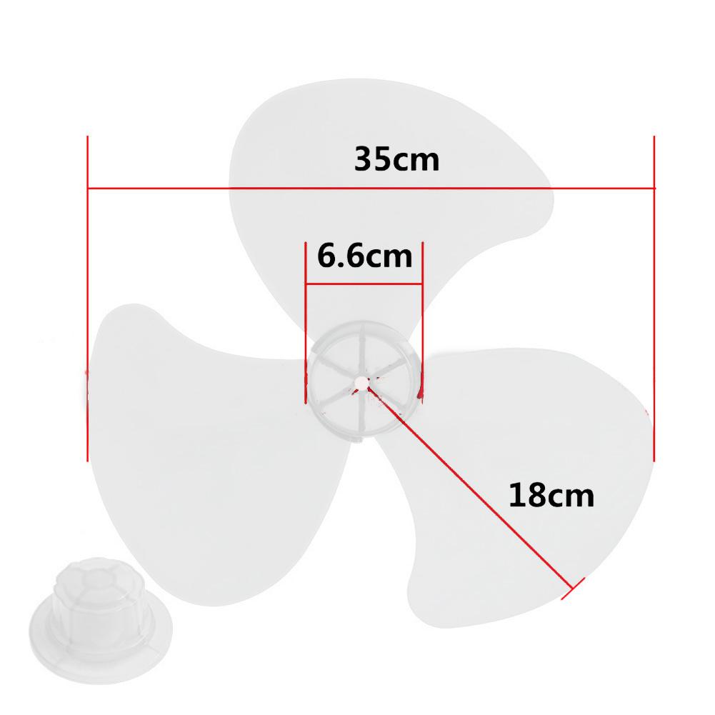 16 Inch Household Plastic Fan Blade Three Leaves With Nut Cover For Pedestal Fan Blade Indoor Air Quality Fans Heating Cooling