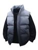 Men's Autumn/Winter Gradient Color Thickened Sleeveless Stand-up Collar Cotton Vest 2025 Model