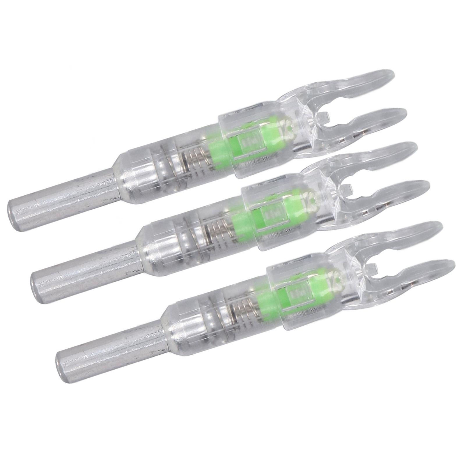 3 STuks Verlichte Nocks voor s Automatische Verlichting 6,2 mm Binnendiameter Pijlshaft Lichtgevende Staart voor Buiten