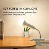 Clip on Desk Lamp Book Light Mini LED Reading Light  Flexible Easy Book Clip Lamp Read Night Reading Lamp in Bed EU/US Plug