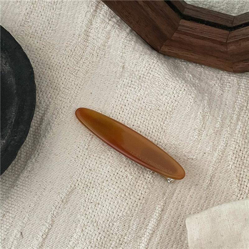 1PC Acetate Hair Side Clip Oval Geometric Bangs Hairpin Women Girls Simple Elegant Duckbill Clip Barrettes Hair Styling Accessories