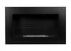 Hanging Bioethanol Fireplace With Glass 65X40X12 Cm Box Flame Regulation Matte Black