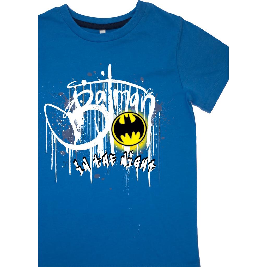 Batman Boys Graffiti Short-Sleeved Long Pyjama Set