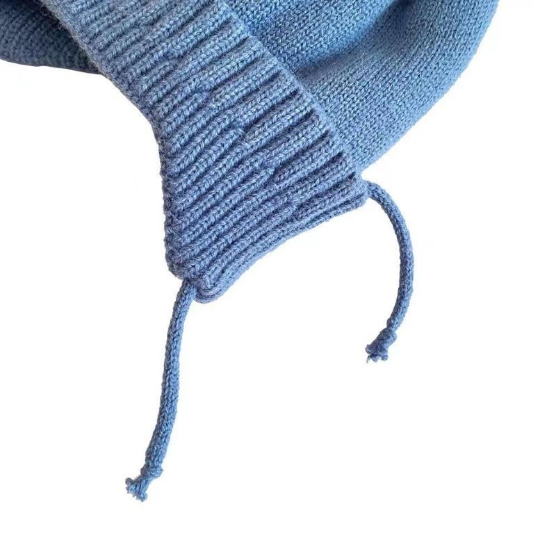 Platform, Love Knitted Baby Children's Hairball Cap, Braid, Fleece Warm Cap