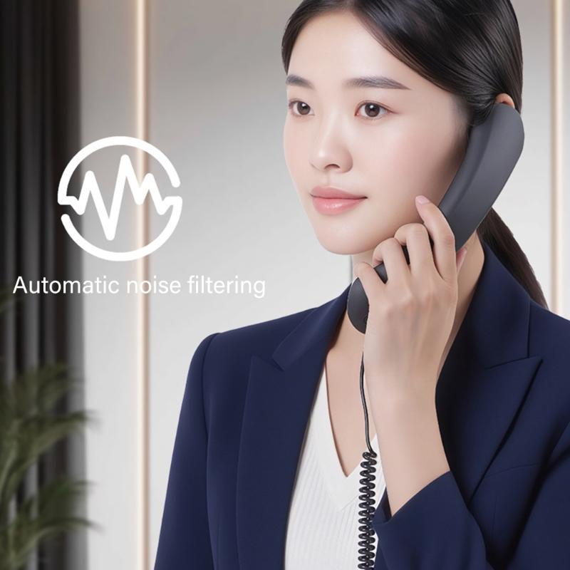 Ergonomic Grip Multiple Device Type C Handset High Sensitivity Plug and Play for Clear Office Calls