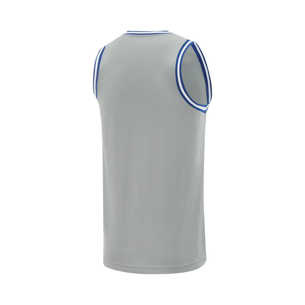 Li-Ning Professional Basketball Series Striped Pullover Round Neck Vest Sports Casual Simple Shorts Basketball Set Men Sets Ultimate-Gray AATV001-9
