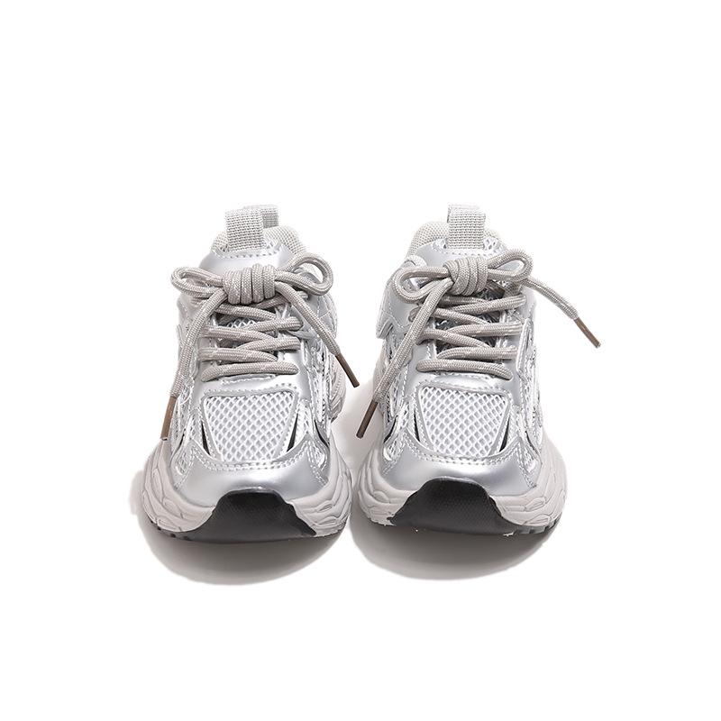 Girls' sneakers 2025 spring and autumn new children's lightweight dad shoes boys' mesh breathable running shoes trendy brand