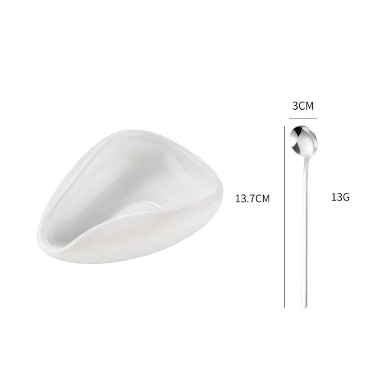 Ceramic Coffee Bean Tray & Stainless Steel Spoon Set: Collector, Display, Measuring & Weighing Use.
