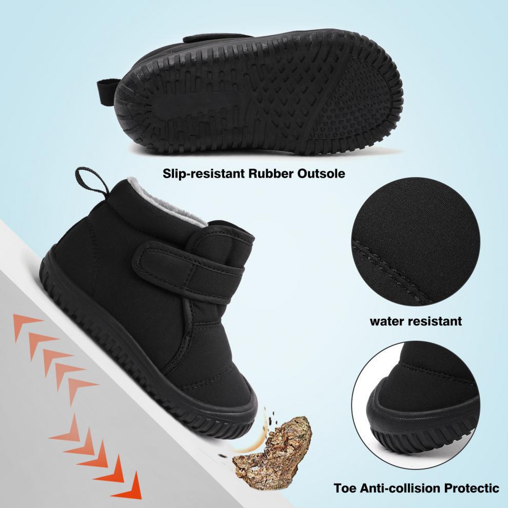 Kids' Winter Boots: Boys' Cozy Cotton & Girls' Velvet Warm Snow Shoes for Toddlers