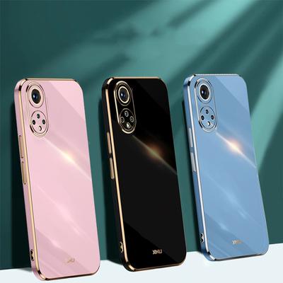 Luxury Gold Frame Plating Silicon Case For Huawei P50 P40 P30 P Smart Honor 60 50 X30i X20 SE 30 20 Pro Lite Nova 5T 7 8 Camera Protection Soft Cover