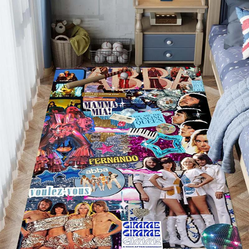 Tappeto ABBA Iconic Music Legacy Adatto a tutte le stagioni Tappetini da pavimento Regali di Natale Tappetino protettivo Decorazione per dormitorio
