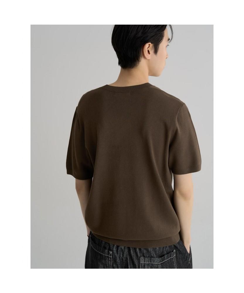 8seconds Formal Round Neck Short Sleeve Knit Khaki