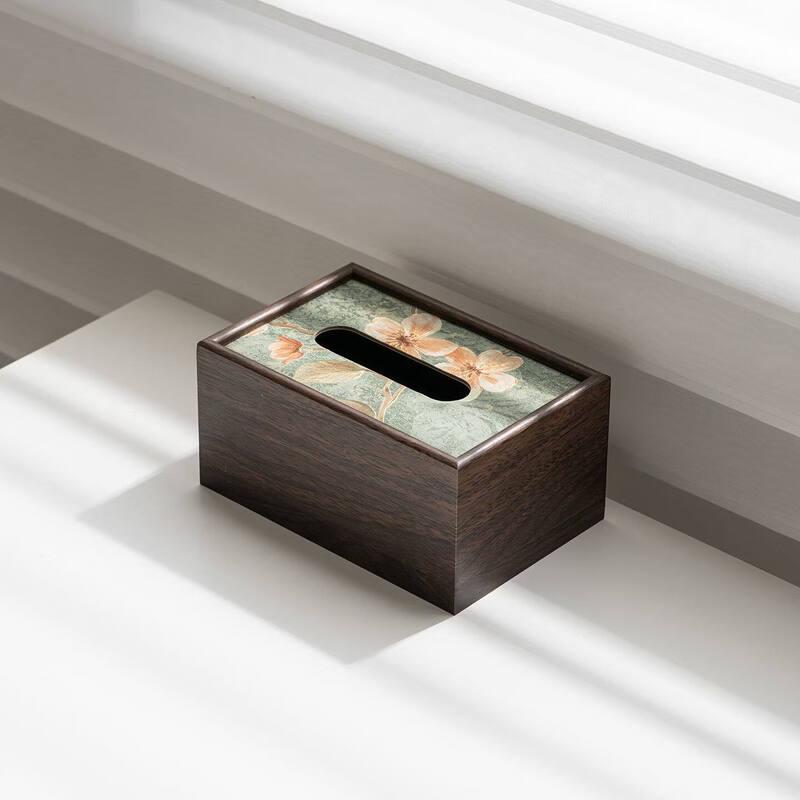 LIEI Light Luxury Wooden Tissue Box