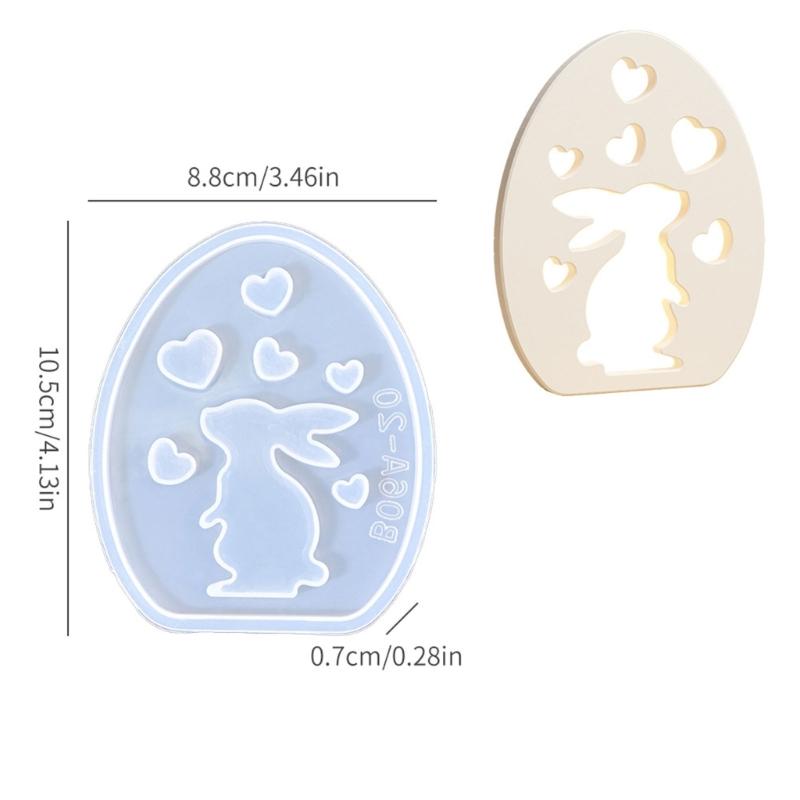 Hollowed Bunnies Silicone Candle Holder Molds for Making Tealight Holder Candle Stand Home Decoration Epoxy Resin Molds