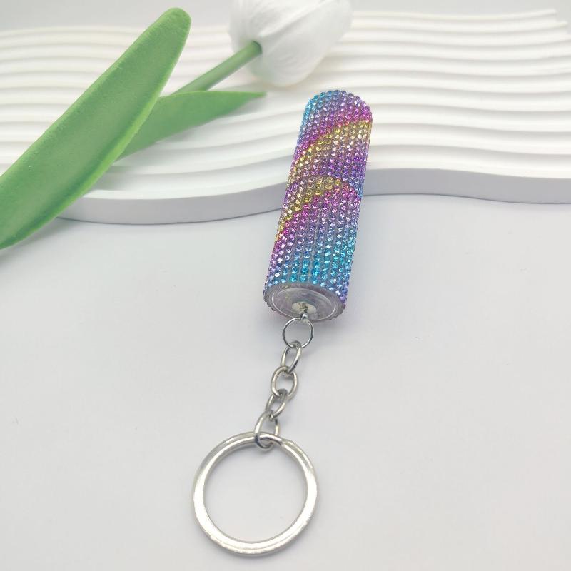 1Pcs Portable Press Spray Keyring Luxury 5Ml Perfume Sub Bottle Keychain Colorful Ornament Pendant For Women Men Gift