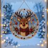 Acrylic Ornaments for Home Christmas Tree Hanging Ornament, Faux Pearl Art DIY Painting Office Party Decorations Suncatcher, 20cm Glowing Holiday