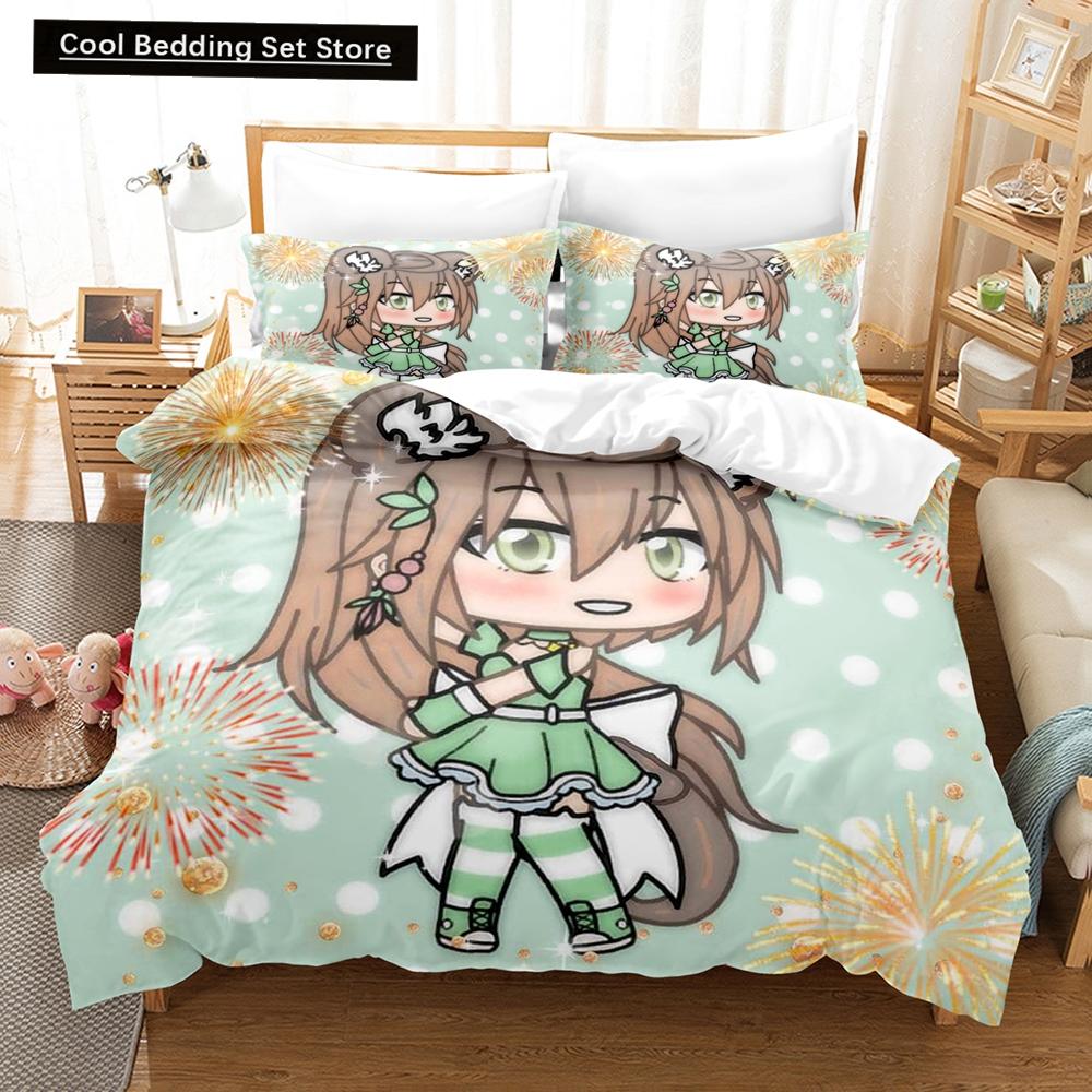 3D Anime The Gacha Girl Bedding Sets Duvet Cover Set With Pillowcase Twin Full Queen King Bedclothes Bed Linen For Home Textiles