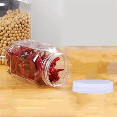 8 Pezzi Barattoli di Plastica per Conservazione con Rivestimento Costolato Coperchi a Vite Contenitore per Cereali e Cibo Secco Bottiglia Ermetica a Prova di Perdite per Conservazione (360ml)