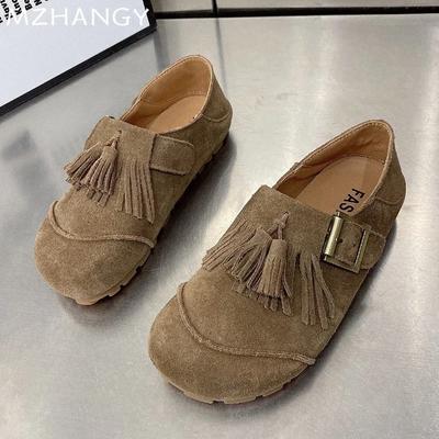 Women Suede Flats Loafers Shoes Fringes Fashion Sport Sneakers 2024 Trend Autumn Running Shoes Casual Walking Dress Mujer Shoes