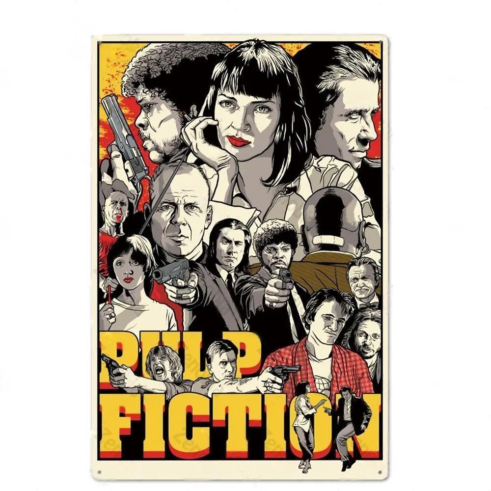Metal Tin Poster Classic American Retro Films Metal Tin Sign Plaque Poster for Wall Plate Bar Club Wall Decor Retro Home Bedroom