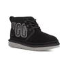 UGG Kids Neumel Graphic Outline Black Grey Suede 1130787K-BGSD