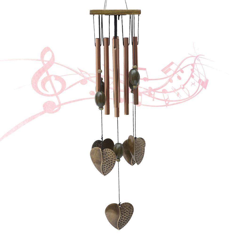 Decor Feng Shui Decoration Crisp Sound Heart Pendant Wind Chimes Windbells Yard Hanging Ornament