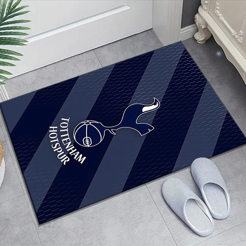 T-Tottenham Hotspur Design Teppich - Rutschfest, Weich & Gemütlich Fußmatte für Wohnzimmer, Schlafzimmer, Büro - Dekoteppich für Innen/Außen