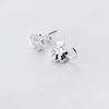 Korean Fashion 925 Sterling Silver Flower Inlaid Diamond Ear Clip For Women Non Pierced
