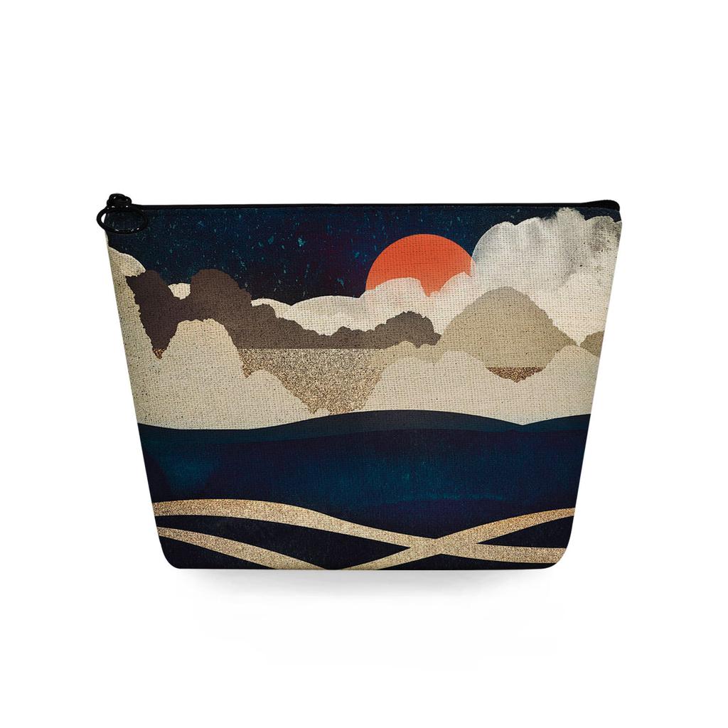 Women Landscape painting Print Cosmetic Bag Toiletries Organize Travel Storage Case 6753