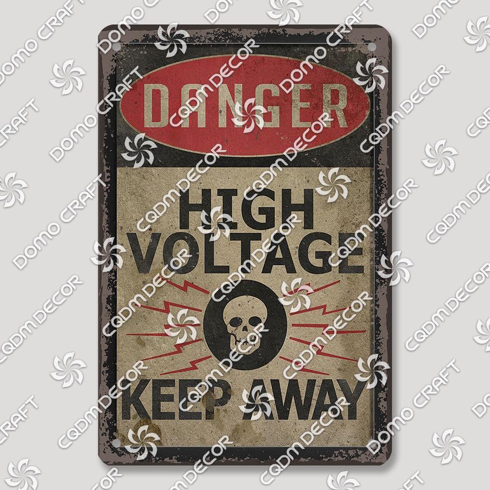 Warning Keep Out Tin Sign Metal Plaque, Vintage Notice Cameras Caution Danger Poster, Wall Decor for School Mall Home