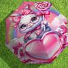 1pc Kitty Heart Pattern Umbrella Design Automatic Opening and Closing Umbrella, High-quality Travel Umbrella,  c1128235