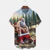 Christmas Humorous Funny Santa Claus Shirt For Men 3D Print Hip Hop Music Button Shirts Beer Party Fun Xmas Hawaii Shirt 2026