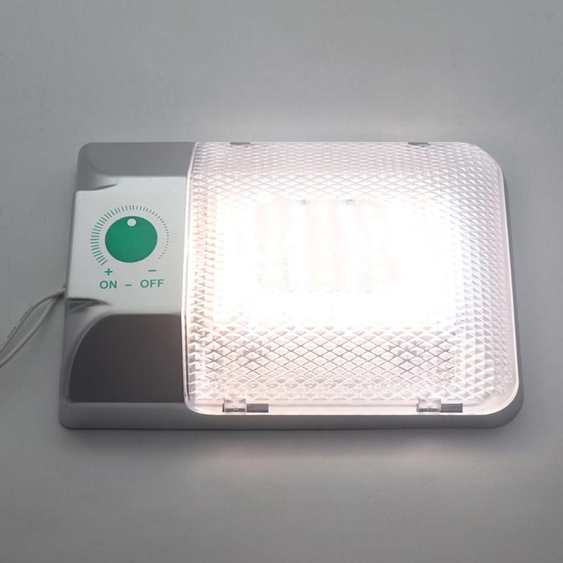 LED Light 12V Interior Dome Ceiling Light Three Color Dimming For Car Boat Camper Trailer Caravans Motorhome Accessories