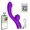 APP 2in1 Women Vibrator Tongue Licking Clitoris Stimulator Vaginal G-Spot Powerful Vibration Dildo Suction Cup Adult Female Sex Toys