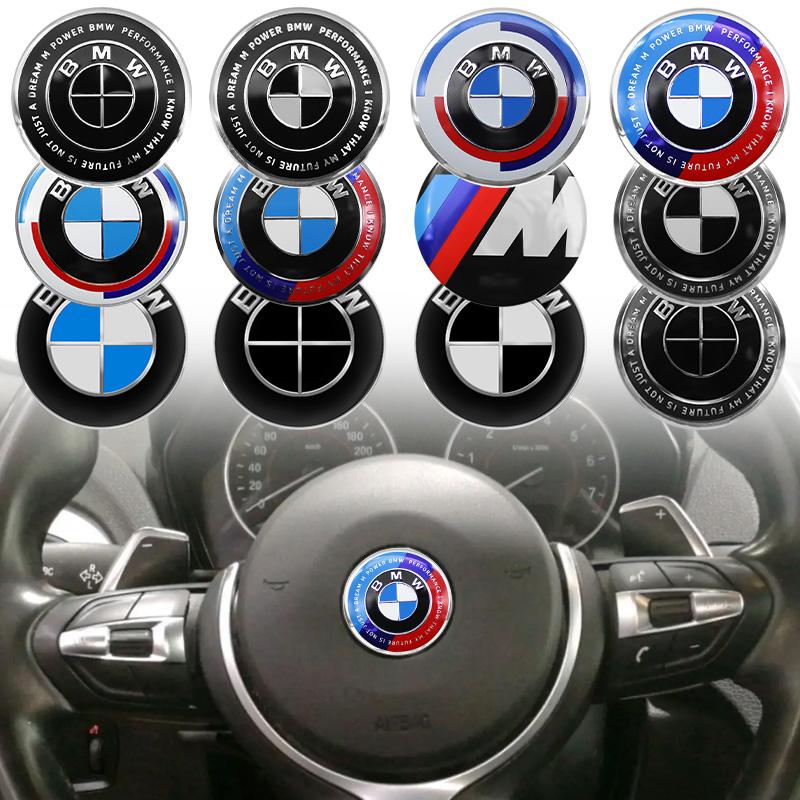 1 Stück 45mm 47mm Auto Lenkrad Dekoration Abzeichen Aufkleber Logo Zubehör Für BMW E46 E90 E60 F30 F10 E39 E36 F20 E87 E90 E70