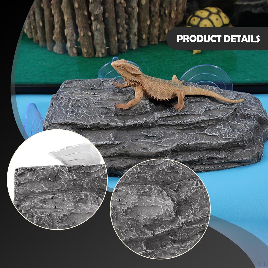 Turtle Basking Reptiles Dock Resting Terrace Stone Climbing Step with Suction Cups for Turtles