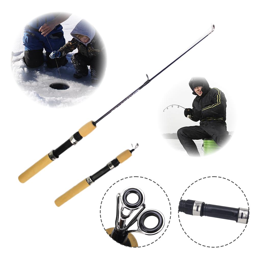 NEW Ice Fishing Rod (3 Sections) Without Reel 55/65/75cm Winter Shrimp Rod Lure Fishing Rod Ice Fishing Pole Fishing Accessories