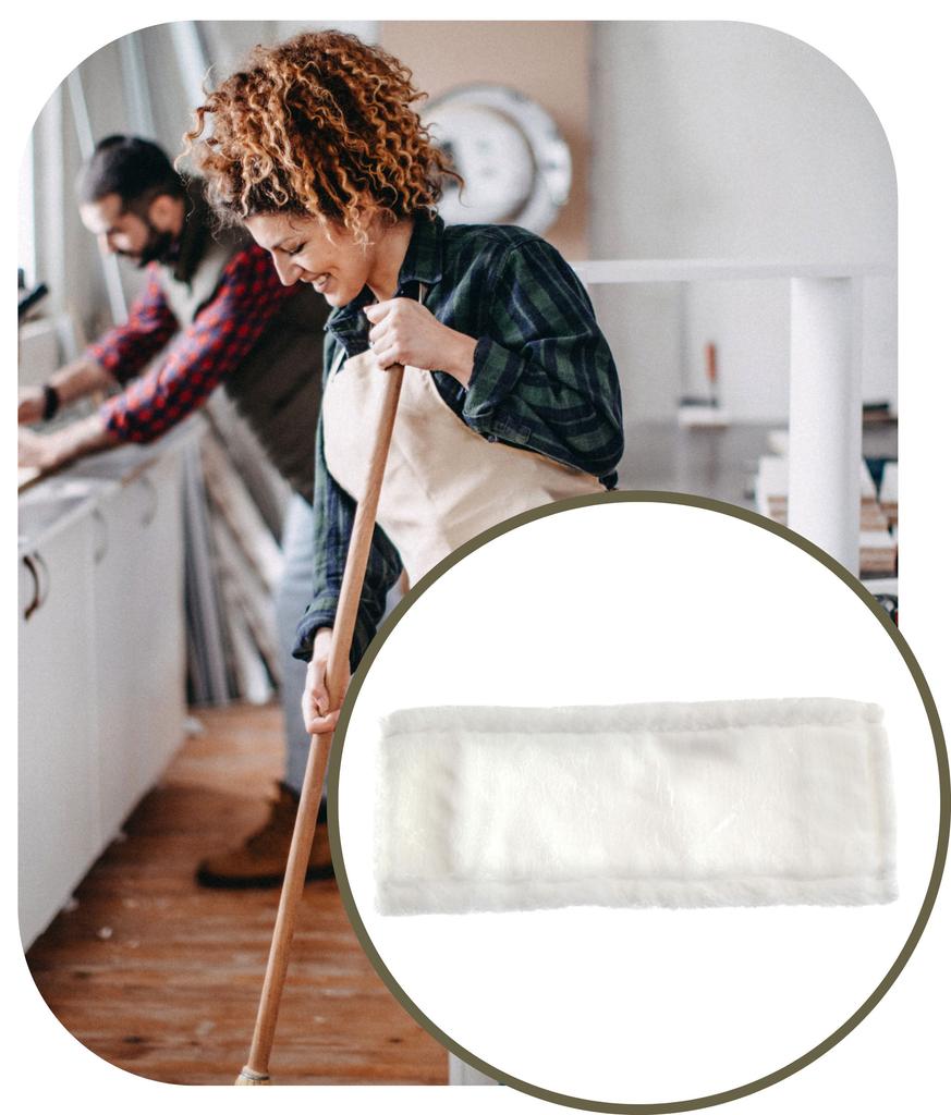 Mop Płaski 40Cm Mikrofaza Biała Premium (Mmw40S)