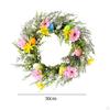 Artificial Easter Egg Wreath , Spring ,Silk Flower Garland for Front Door