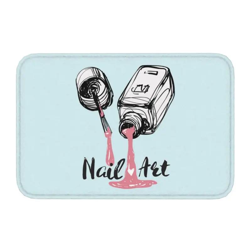 Nails Polish Eat Sleep Repeat Front Door Floor Entrance Mat Outdoor Tech Funny Quotes Bathroom Kitchen Doormat Garage Carpet Rug