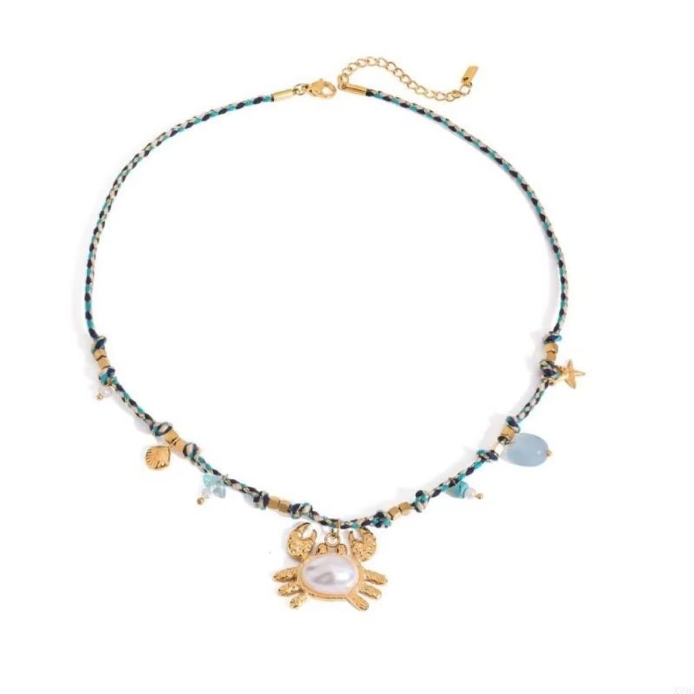Fish/Shell/ Starfish Pendant Necklace Bohemia Clavicle Chain Ethnic Style Choker Necklace  Holiday