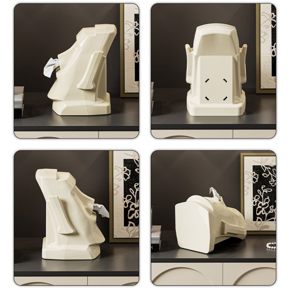 Moai Statue Tissue Box 3 in 1 Headphone Bracket Creative Paper Towel Box  Car Decor