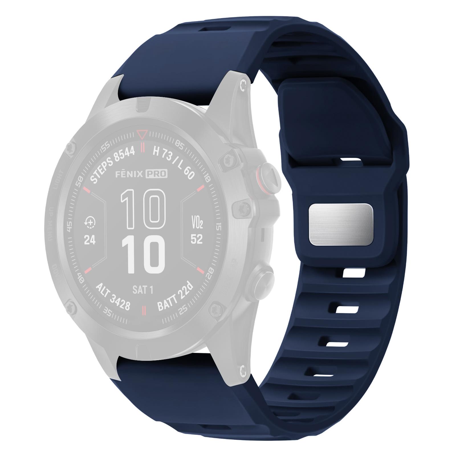 

Силиконовый ремешок 26 мм для Garmin Fenix 8 51 мм/Enduro 3/Enduro 2, быстросъемный ремешок для часов Dark Blue