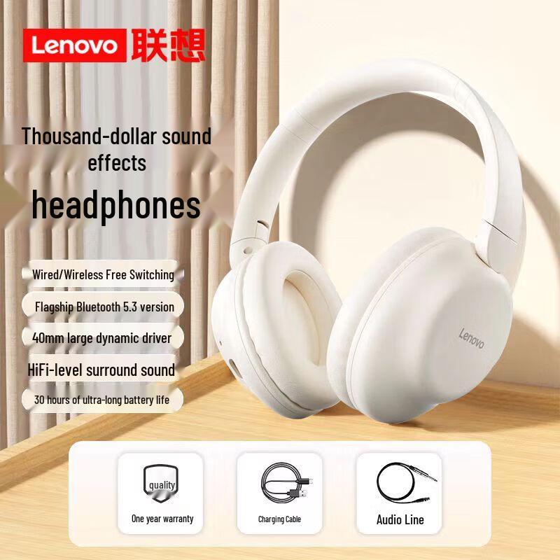 

Lenovo TC3307 Foldable Over-Ear Bluetooth Headset